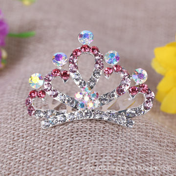 Crystal Bridal Hair Accessories Girl's Jewelry Children Crown Tiara Comb